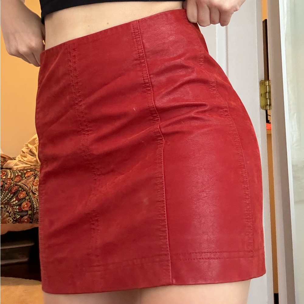 Free People Faux Suede Mini Skirt